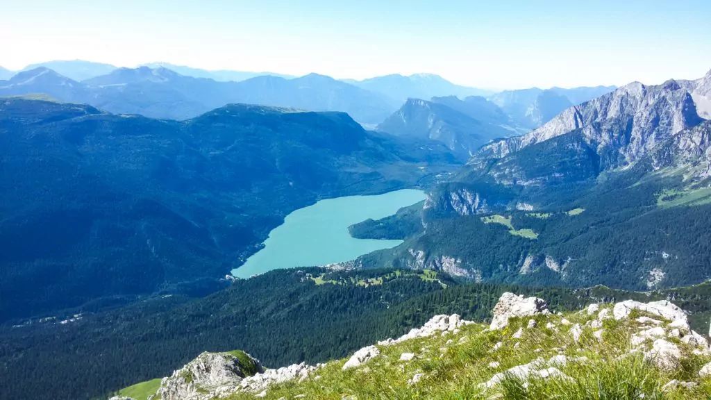 italy alps piz galin lake view