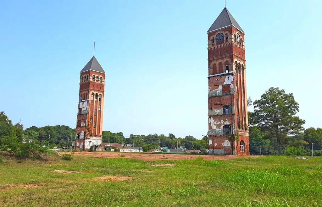 buffalo mill historic district south carolina us towers grass