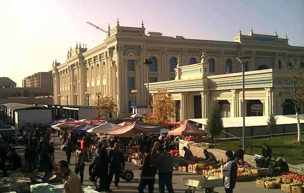 mehrgon market dushanbe tajikistan building