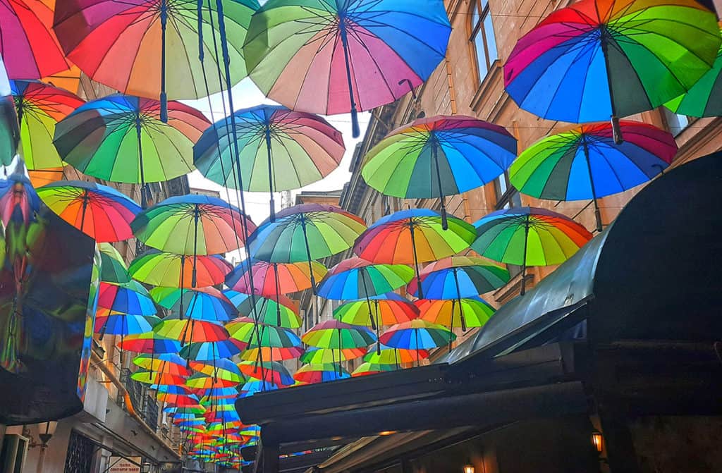Pasajul Victoria Umbrella Street Bucharest Romania 10