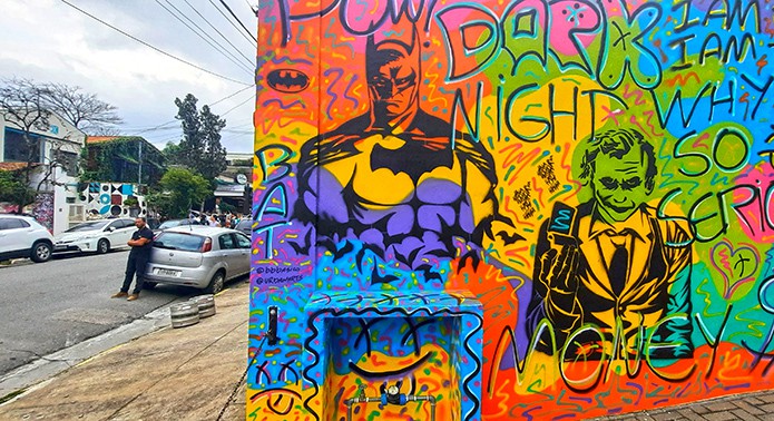 Batman s Alley Sao Paulo Brazil Graffiti Mural Street 13