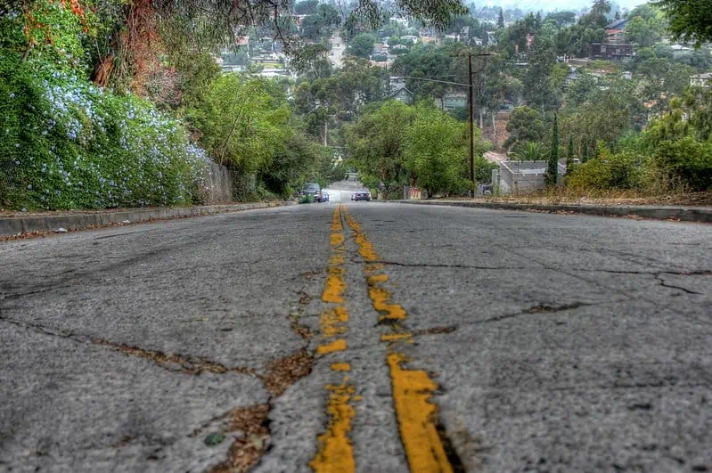 Steepest Streets in the World Baxter Street Los Angeles California US